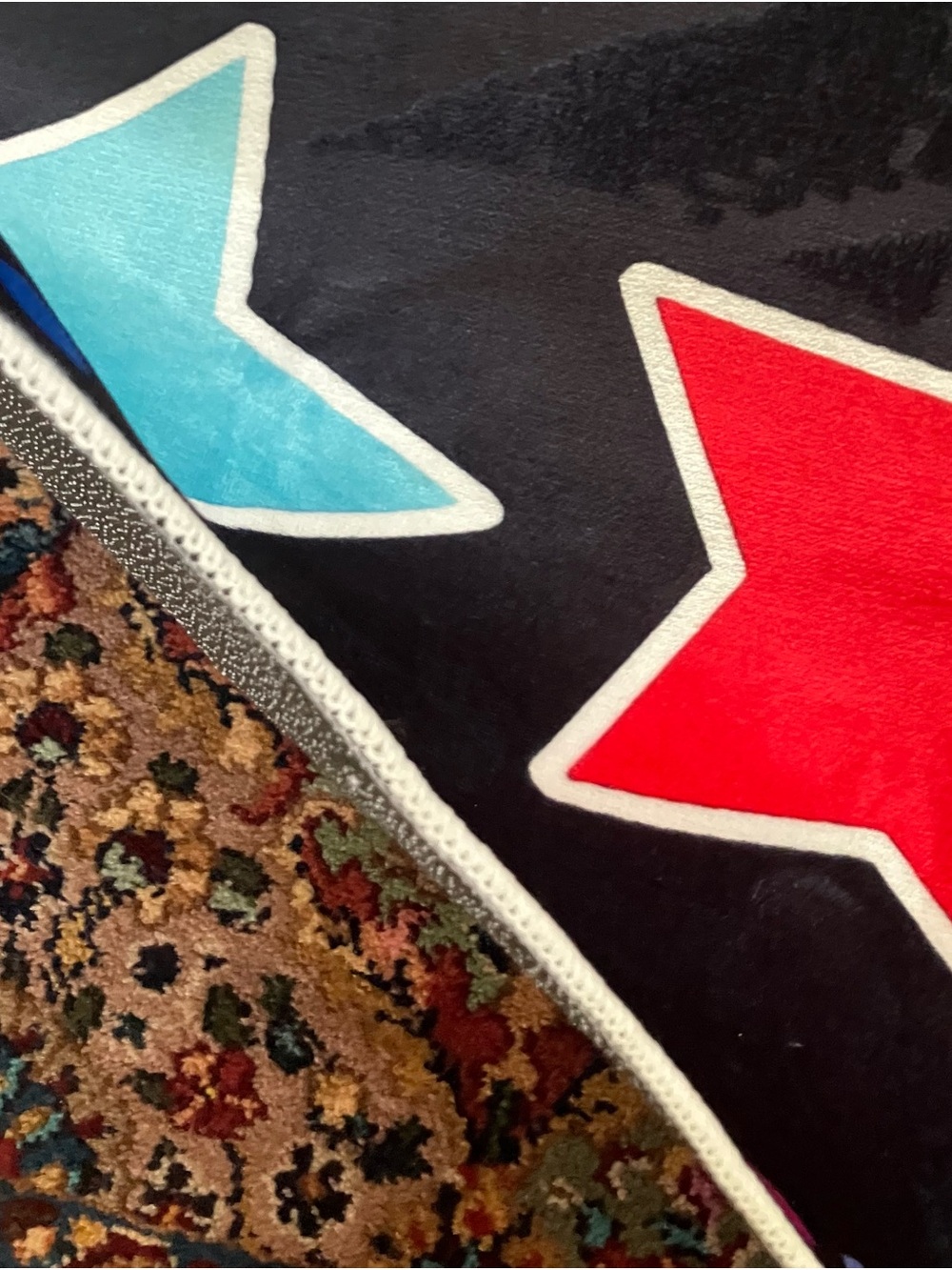 Large Colorful Star Pattern Kids Area Rug/ Mat - Picture 3 of 5